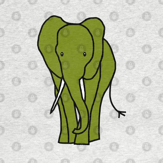 Green Elephant by ellenhenryart